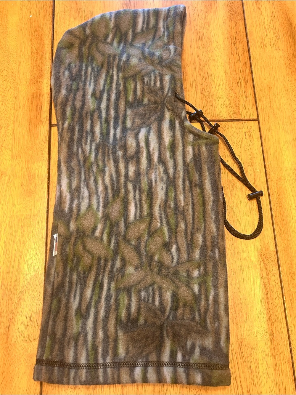 Men's Camouflage Polar Fleece Hunting Neck Gaiter Hood - Green/Brown